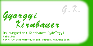 gyorgyi kirnbauer business card